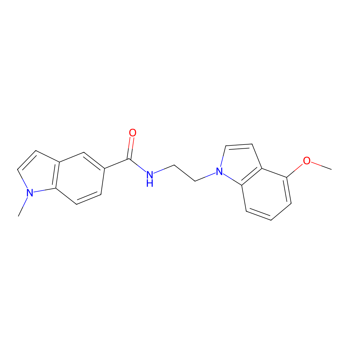 N-[2-(4-methoxy-1H-indol-1-yl)ethyl]-1-methyl-1H-indole-5-carboxamide molecular structure, CAS 1401573-93-0