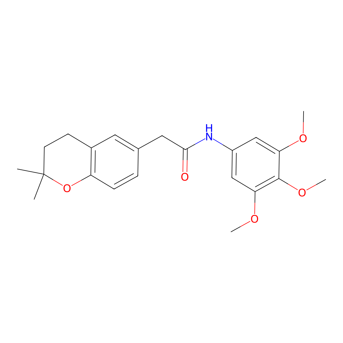 2-(2,2-dimethyl-3,4-dihydro-2H-chromen-6-yl)-N-(3,4,5-trimethoxyphenyl)acetamide molecular structure, CAS 1401573-98-5