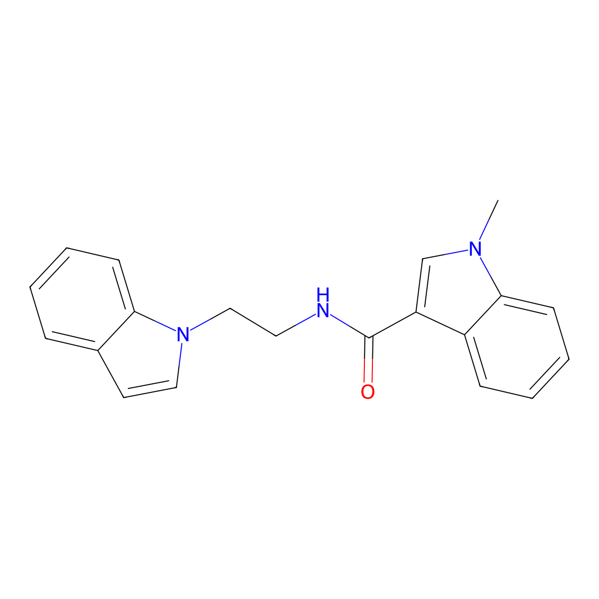 N-[2-(1H-indol-1-yl)ethyl]-1-methyl-1H-indole-3-carboxamide molecular structure, CAS 1401574-58-0