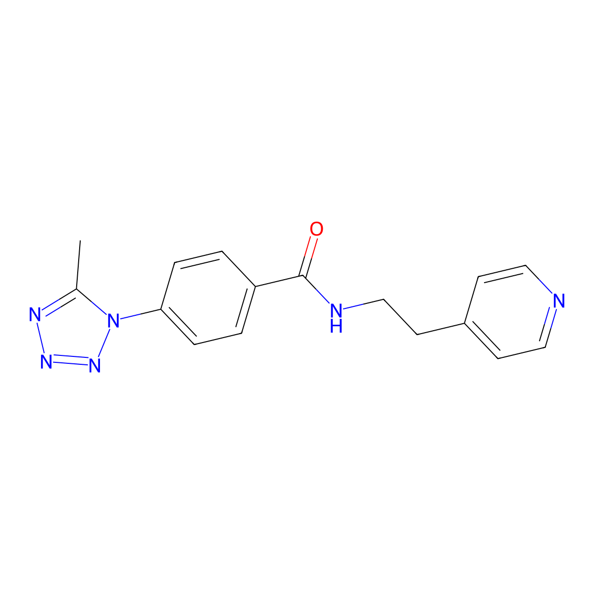 4-(5-methyl-1H-1,2,3,4-tetraazol-1-yl)-N-[2-(4-pyridyl)ethyl]benzamide molecular structure, CAS 1401575-06-1