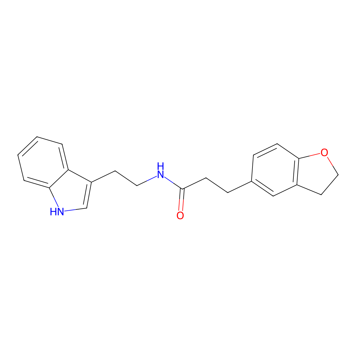 3-(2,3-dihydro-1-benzofuran-5-yl)-N-[2-(1H-indol-3-yl)ethyl]propanamide molecular structure, CAS 1401575-12-9