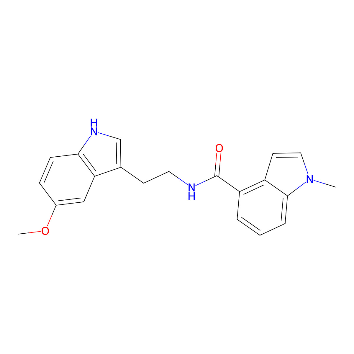 N-[2-(5-methoxy-1H-indol-3-yl)ethyl]-1-methyl-1H-indole-4-carboxamide molecular structure, CAS 1401575-31-2