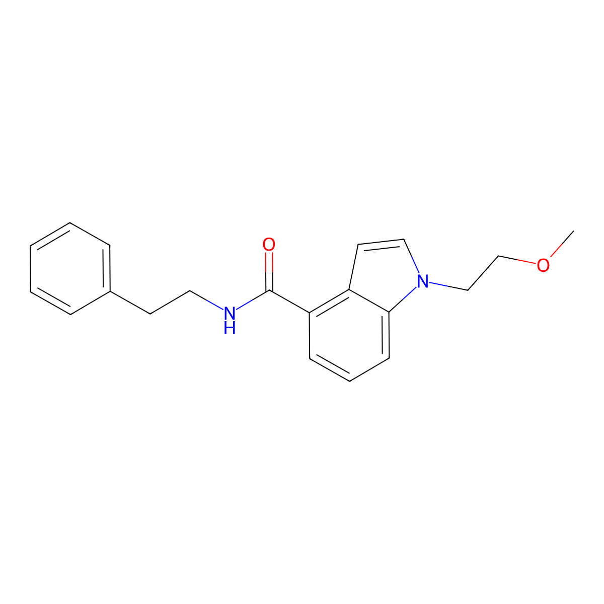 1-(2-methoxyethyl)-N-(2-phenylethyl)-1H-indole-4-carboxamide molecular structure, CAS 1401575-52-7