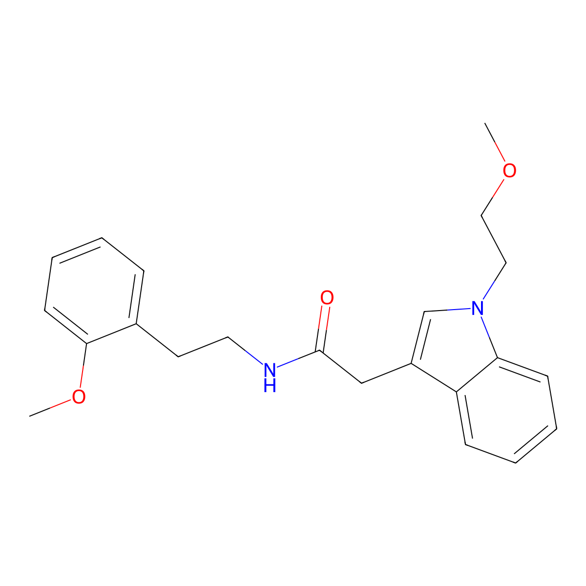 2-[1-(2-methoxyethyl)-1H-indol-3-yl]-N-[2-(2-methoxyphenyl)ethyl]acetamide molecular structure, CAS 1401577-08-9