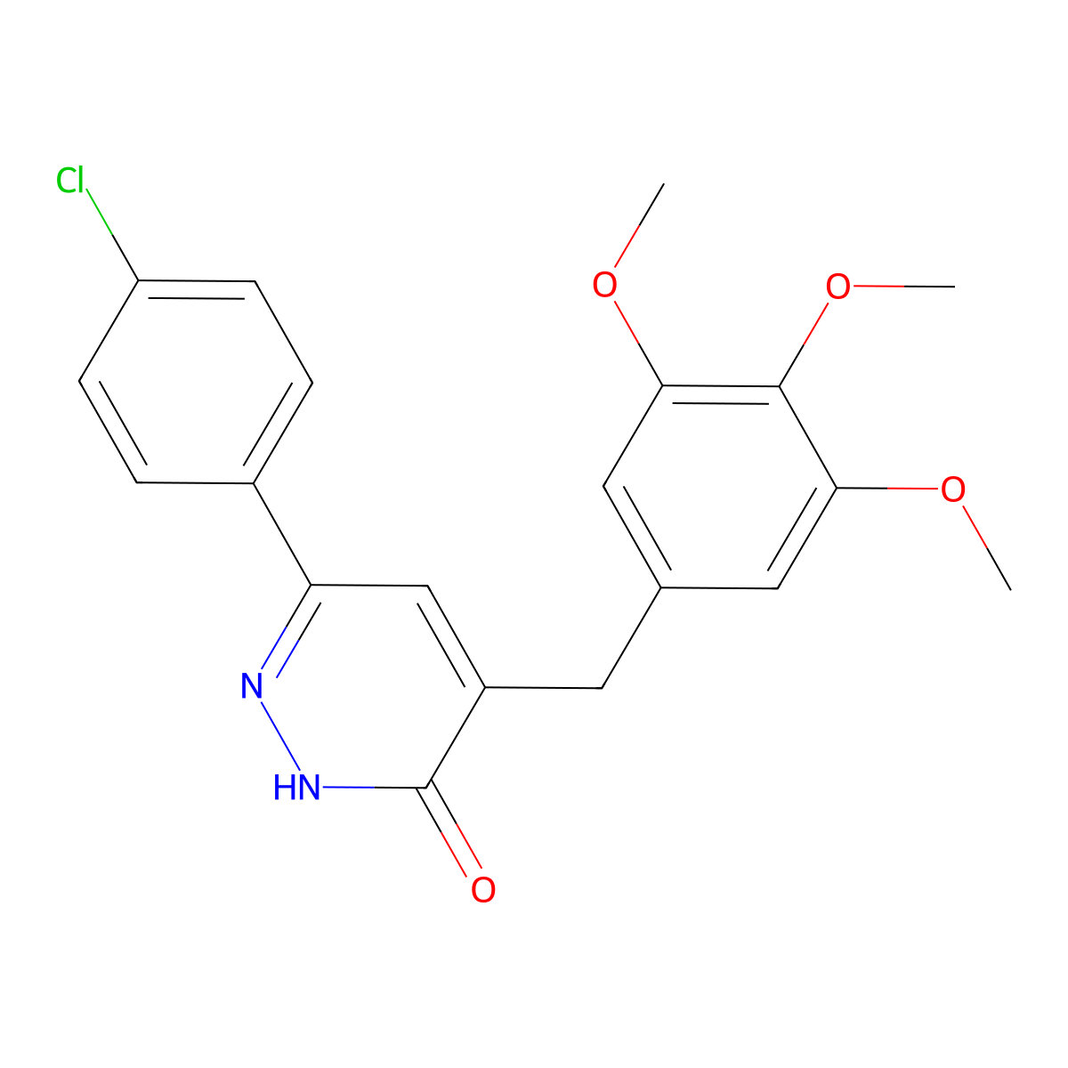 6-(4-chlorophenyl)-4-(3,4,5-trimethoxybenzyl)pyridazin-3(2H)-one molecular structure, CAS 1401577-57-8