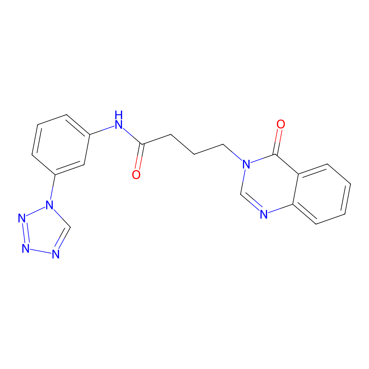 4-(4-oxoquinazolin-3(4H)-yl)-N-[3-(1H-tetrazol-1-yl)phenyl]butanamide molecular structure, CAS 1401581-06-3