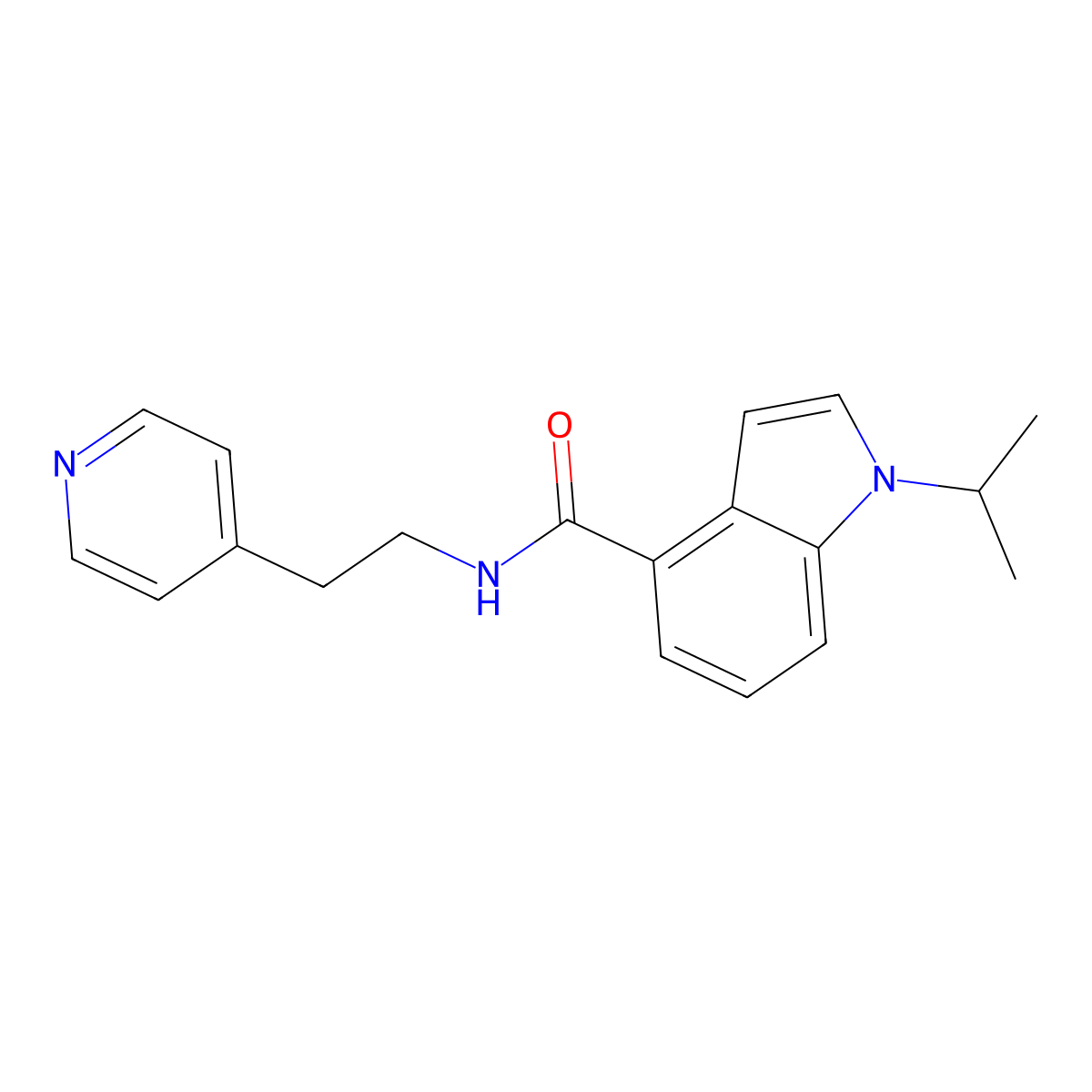 1-isopropyl-N-[2-(4-pyridyl)ethyl]-1H-indole-4-carboxamide molecular structure, CAS 1401582-36-2