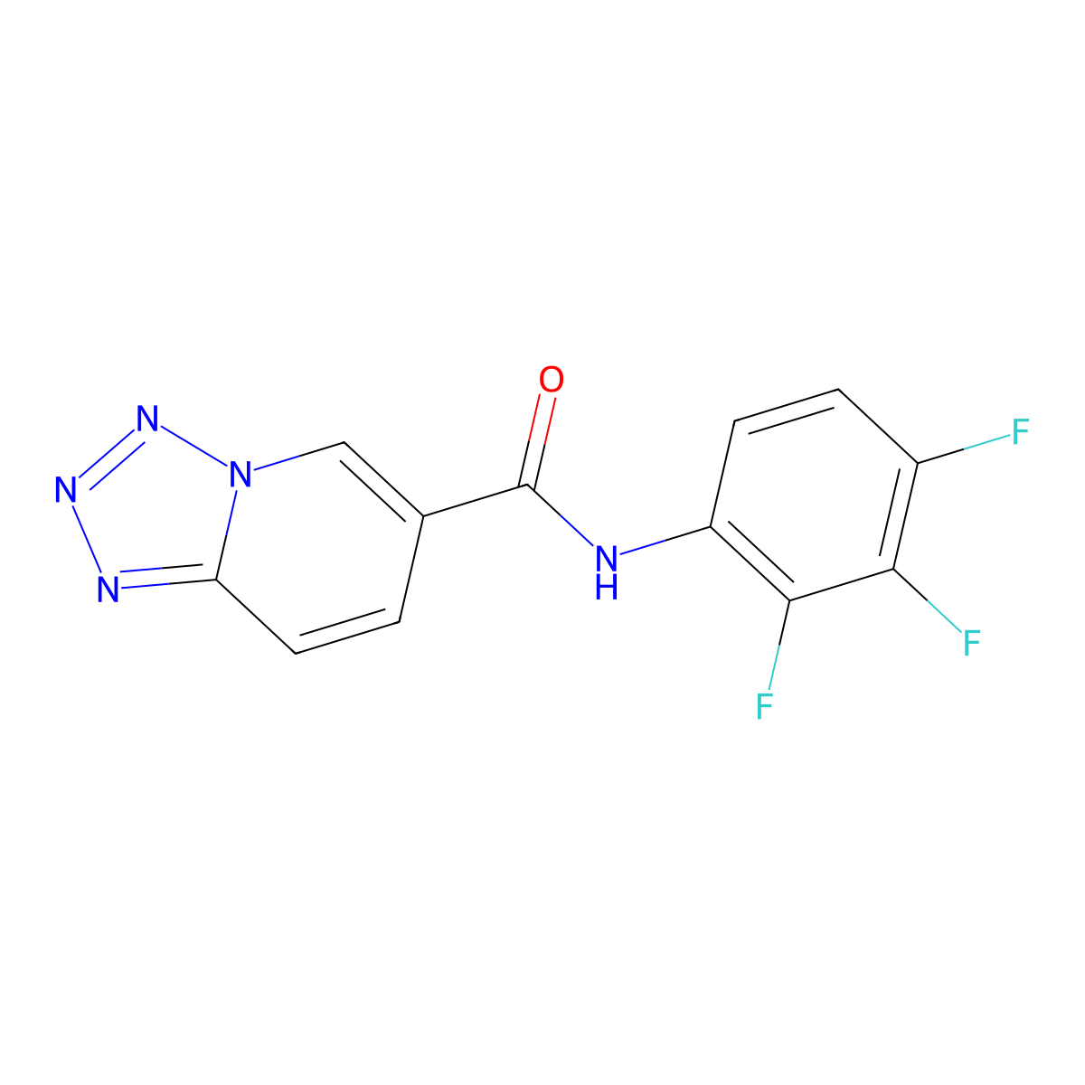 N-(2,3,4-trifluorophenyl)tetrazolo[1,5-a]pyridine-6-carboxamide molecular structure, CAS 1401582-62-4