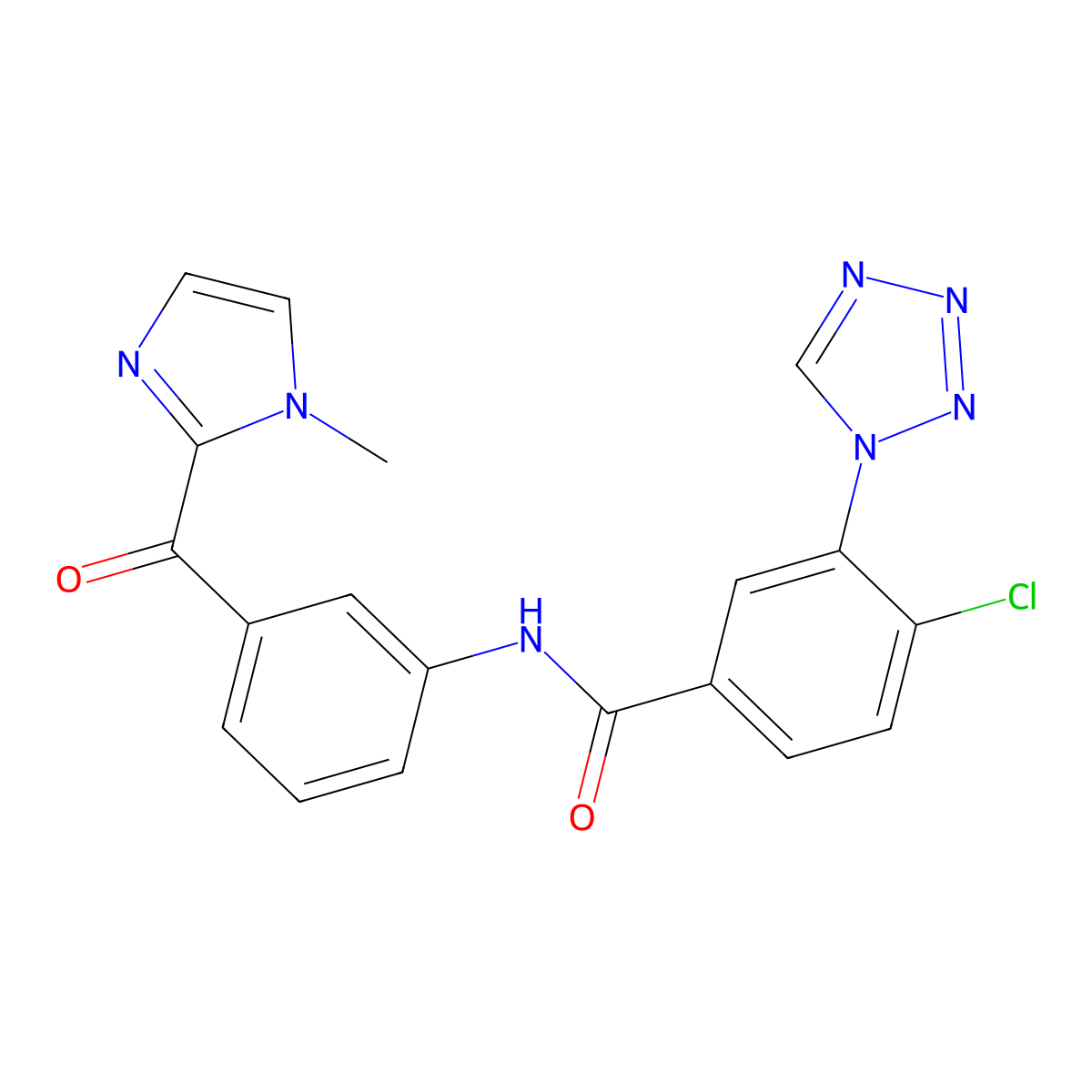 C19H14ClN7O2 molecular structure, CAS 1401582-82-8