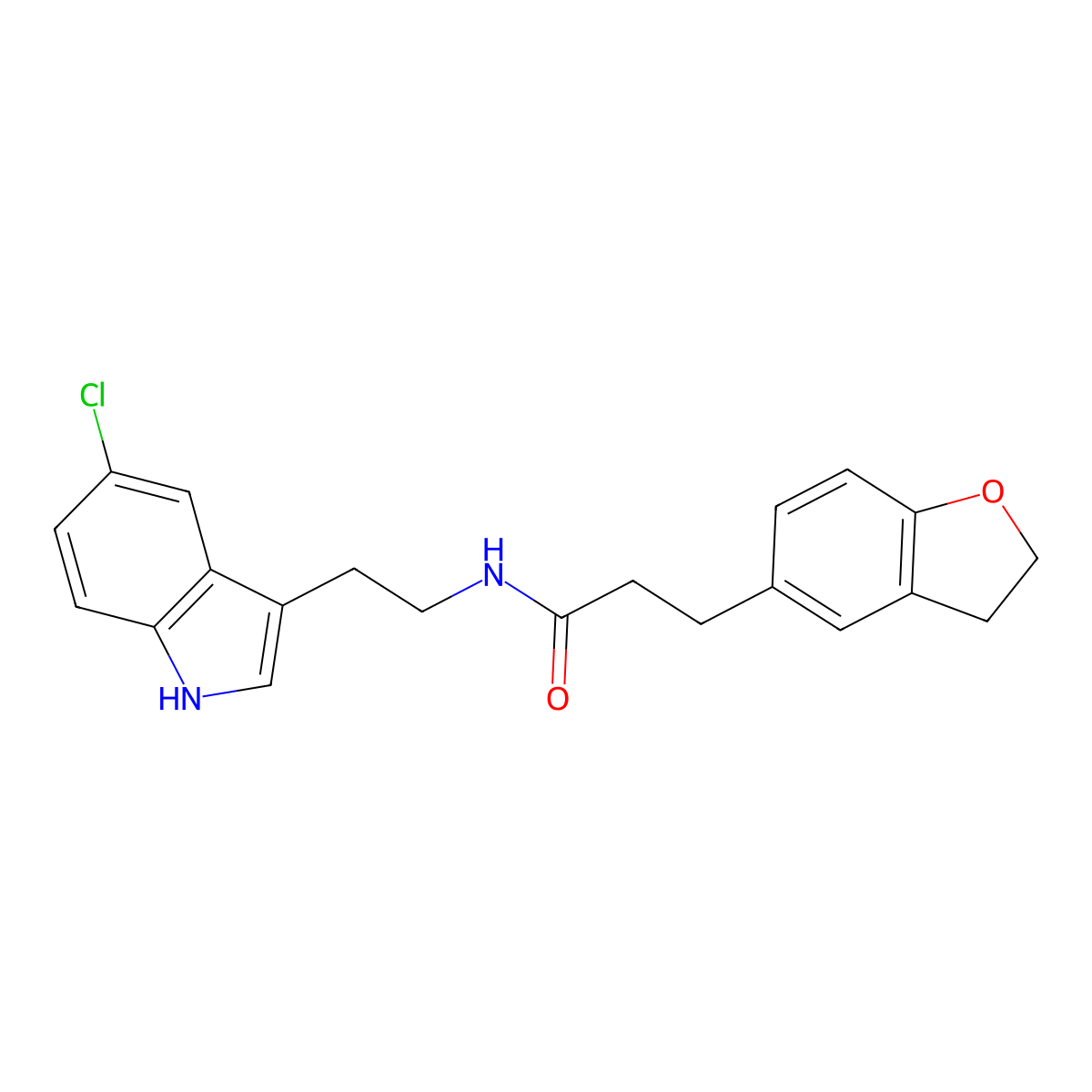 N-[2-(5-chloro-1H-indol-3-yl)ethyl]-3-(2,3-dihydro-1-benzofuran-5-yl)propanamide molecular structure, CAS 1401583-48-9