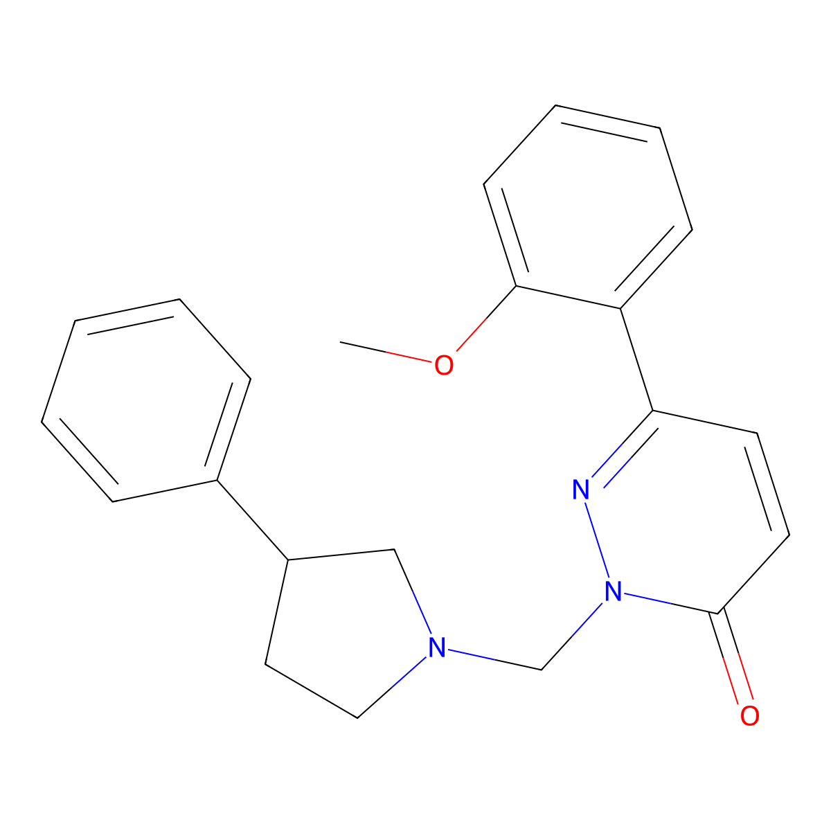 6-(2-methoxyphenyl)-2-[(3-phenylpyrrolidin-1-yl)methyl]pyridazin-3(2H)-one molecular structure, CAS 1401583-71-8