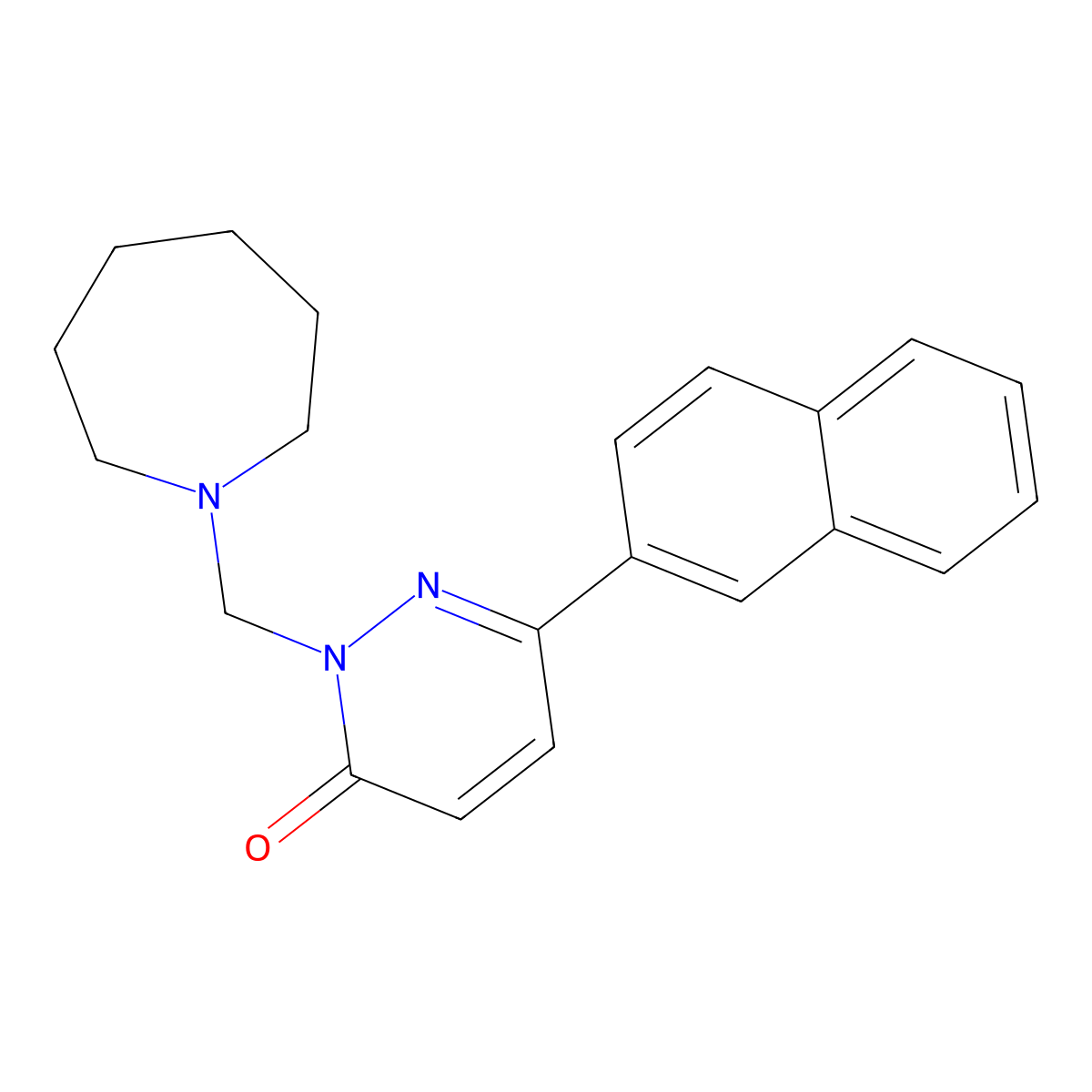 2-(azepan-1-ylmethyl)-6-(naphthalen-2-yl)pyridazin-3(2H)-one molecular structure, CAS 1401584-77-7