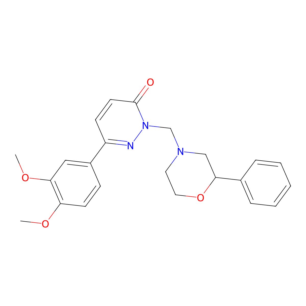 6-(3,4-dimethoxyphenyl)-2-[(2-phenylmorpholin-4-yl)methyl]pyridazin-3(2H)-one molecular structure, CAS 1401585-45-2