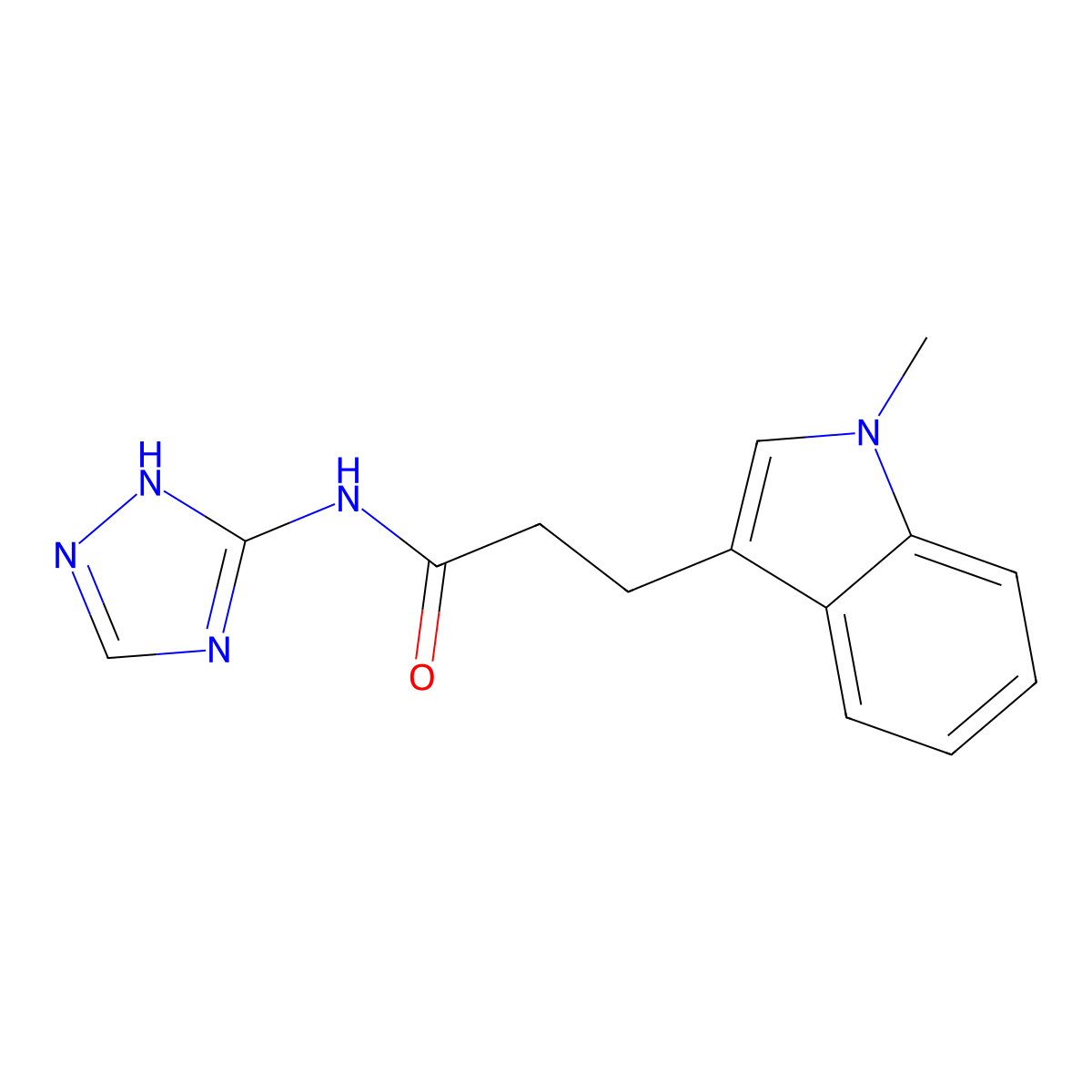 3-(1-methyl-1H-indol-3-yl)-N-(4H-1,2,4-triazol-3-yl)propanamide molecular structure, CAS 1401585-52-1