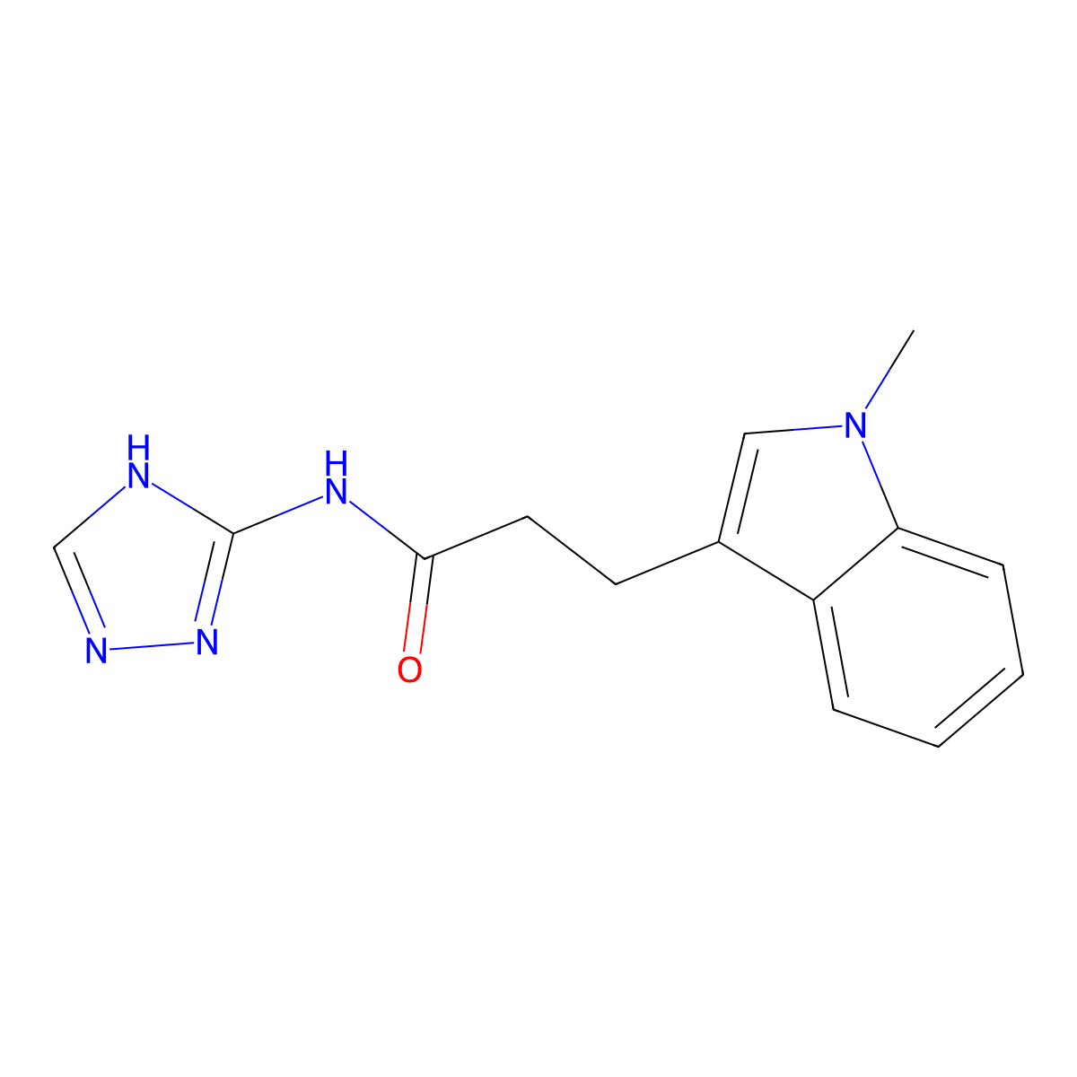 3-(1-methyl-1H-indol-3-yl)-N-(4H-1,2,4-triazol-3-yl)propanamide molecular structure, CAS 1401585-52-1