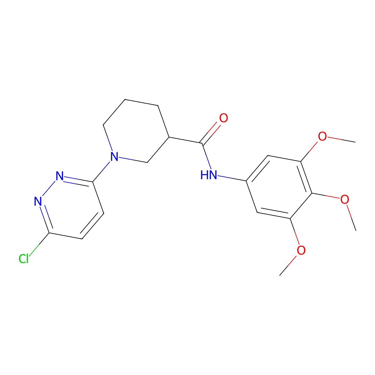 1-(6-chloropyridazin-3-yl)-N-(3,4,5-trimethoxyphenyl)piperidine-3-carboxamide molecular structure, CAS 1401585-80-5