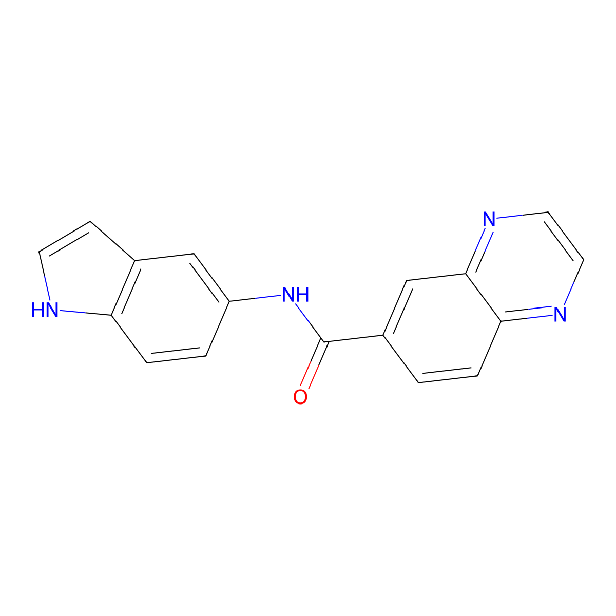 N-(1H-indol-5-yl)quinoxaline-6-carboxamide molecular structure, CAS 1401586-04-6