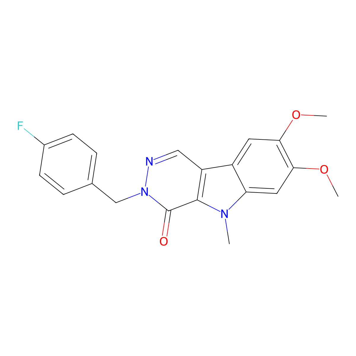 3-(4-fluorobenzyl)-7,8-dimethoxy-5-methyl-3,5-dihydro-4H-pyridazino[4,5-b]indol-4-one molecular structure, CAS 1401586-48-8
