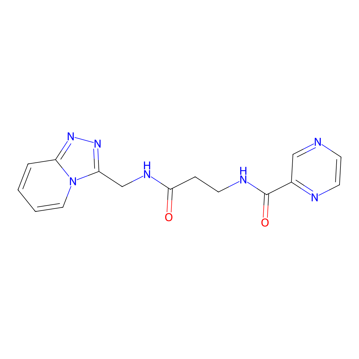 N-(3-(([1,2,4]triazolo[4,3-a]pyridin-3-ylmethyl)amino)-3-oxopropyl)pyrazine-2-carboxamide molecular structure, CAS 1401586-56-8