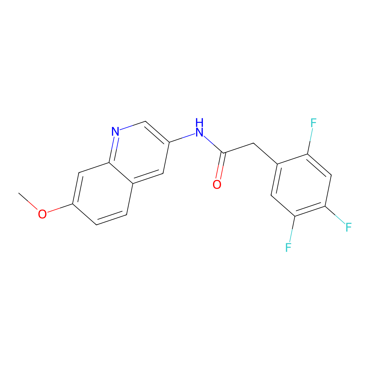 N-(7-methoxyquinolin-3-yl)-2-(2,4,5-trifluorophenyl)acetamide molecular structure, CAS 1401586-84-2