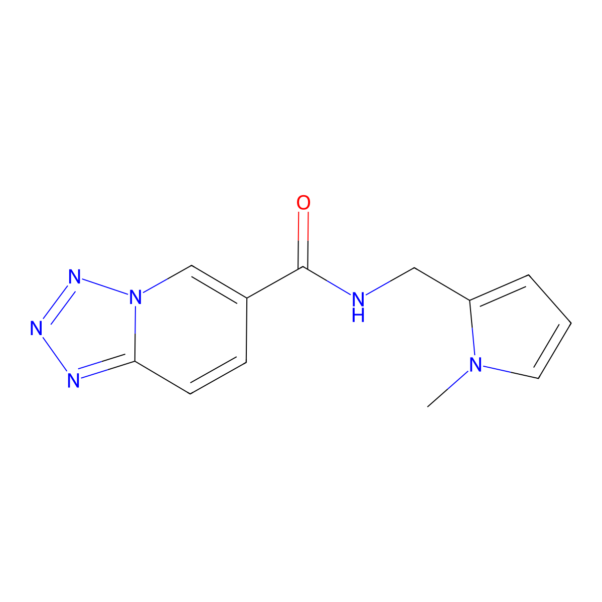 N-[(1-methyl-1H-pyrrol-2-yl)methyl]tetrazolo[1,5-a]pyridine-6-carboxamide molecular structure, CAS 1401588-78-0