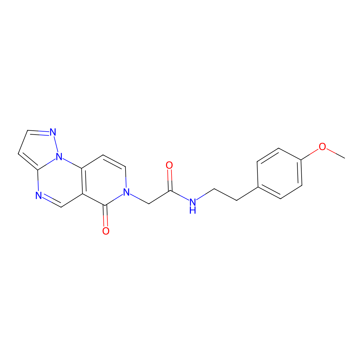 N-(4-methoxyphenethyl)-2-[6-oxopyrazolo[1,5-a]pyrido[3,4-e]pyrimidin-7(6H)-yl]acetamide molecular structure, CAS 1401589-04-5