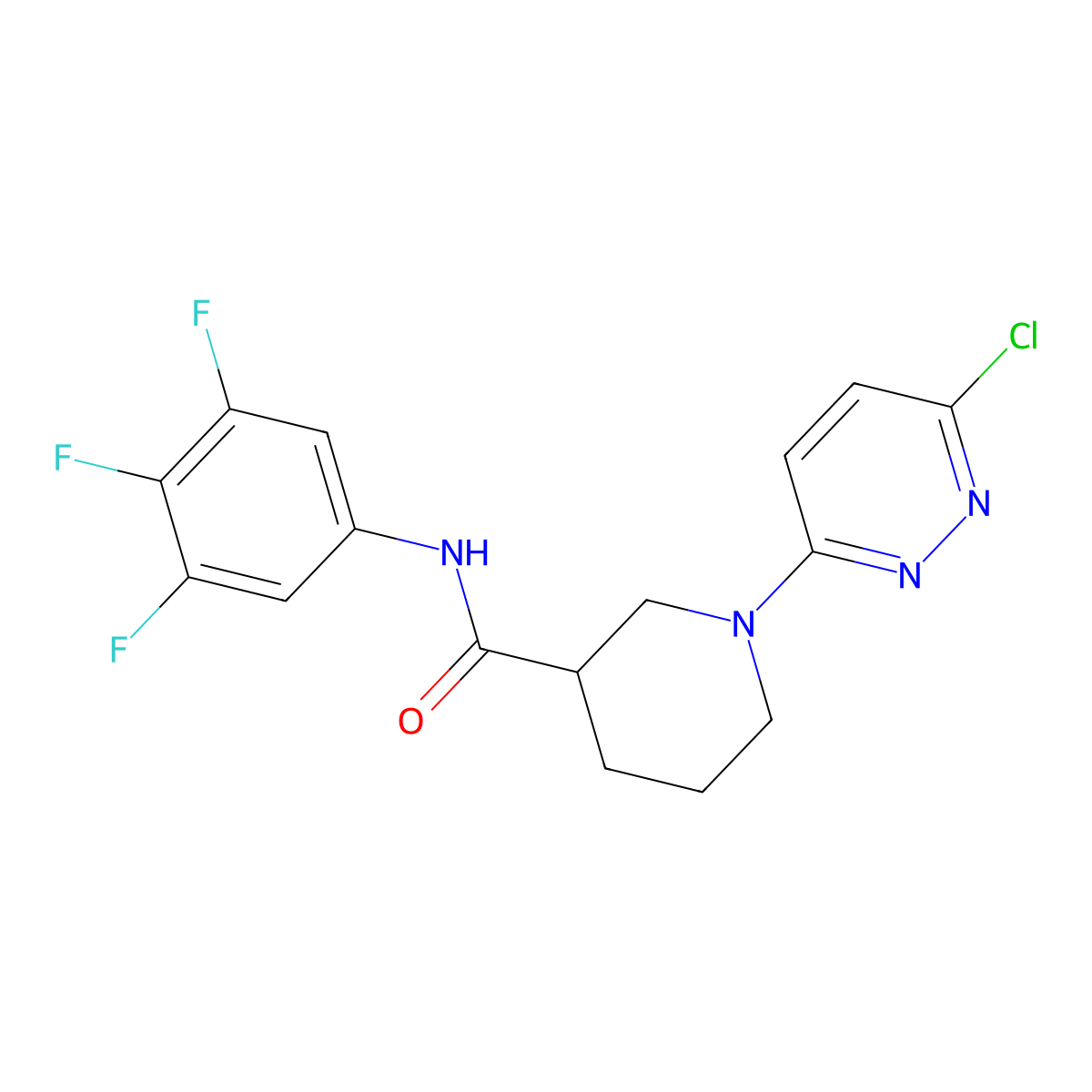 1-(6-chloropyridazin-3-yl)-N-(3,4,5-trifluorophenyl)piperidine-3-carboxamide molecular structure, CAS 1401589-33-0