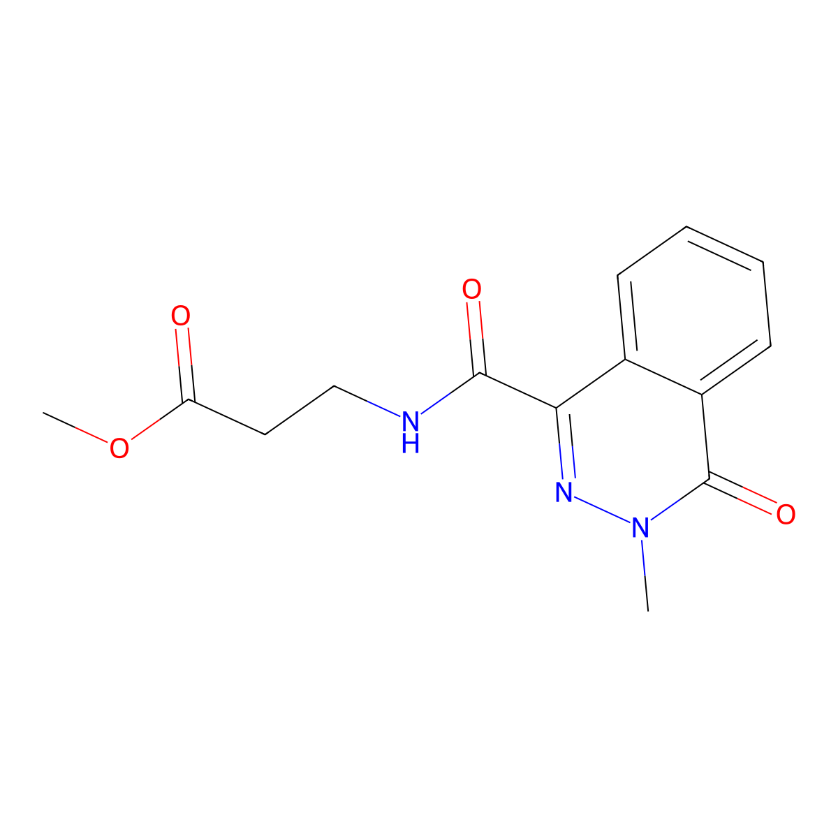 methyl N-[(3-methyl-4-oxo-3,4-dihydrophthalazin-1-yl)carbonyl]-beta-alaninate molecular structure, CAS 1401589-48-7