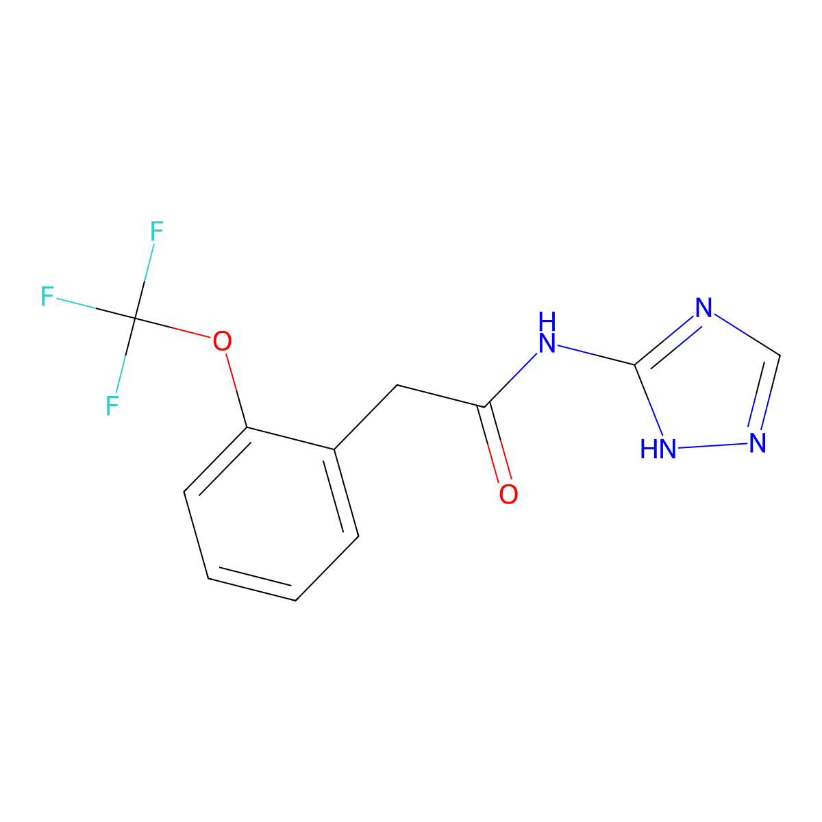 N-(4H-1,2,4-triazol-3-yl)-2-[2-(trifluoromethoxy)phenyl]acetamide molecular structure, CAS 1401589-74-9