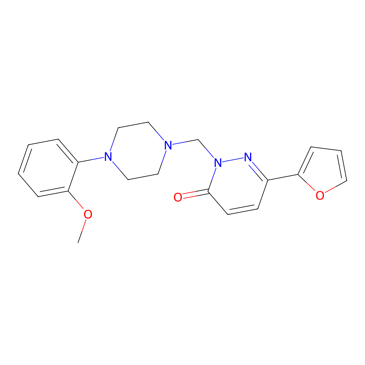 6-(furan-2-yl)-2-{[4-(2-methoxyphenyl)piperazin-1-yl]methyl}pyridazin-3(2H)-one molecular structure, CAS 1401590-07-5