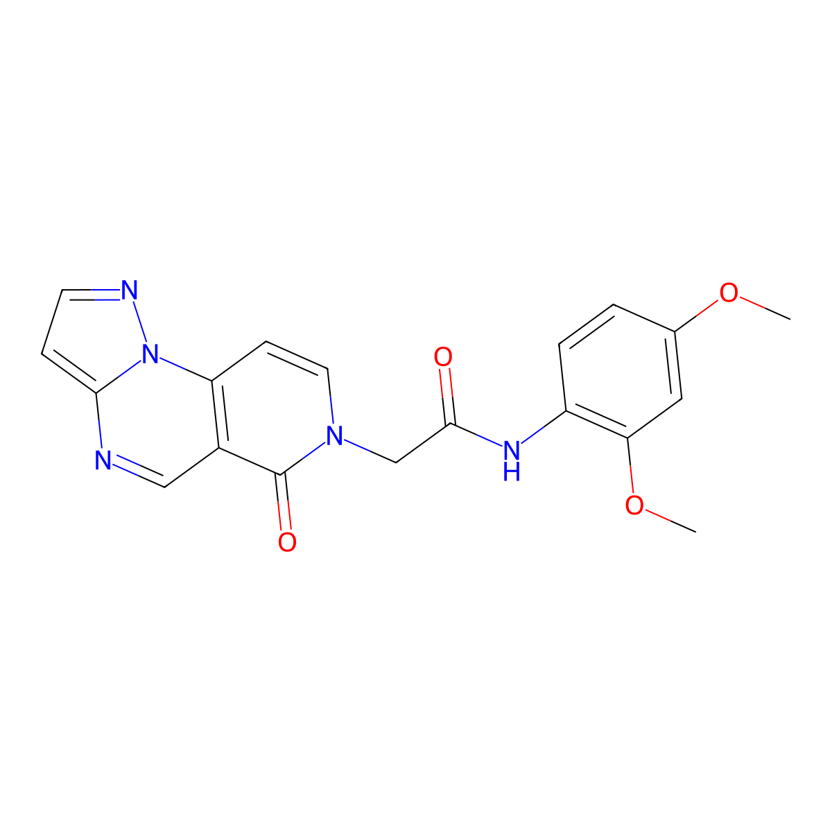 N-(2,4-dimethoxyphenyl)-2-(6-oxopyrazolo[1,5-a]pyrido[3,4-e]pyrimidin-7(6H)-yl)acetamide molecular structure, CAS 1401590-81-5