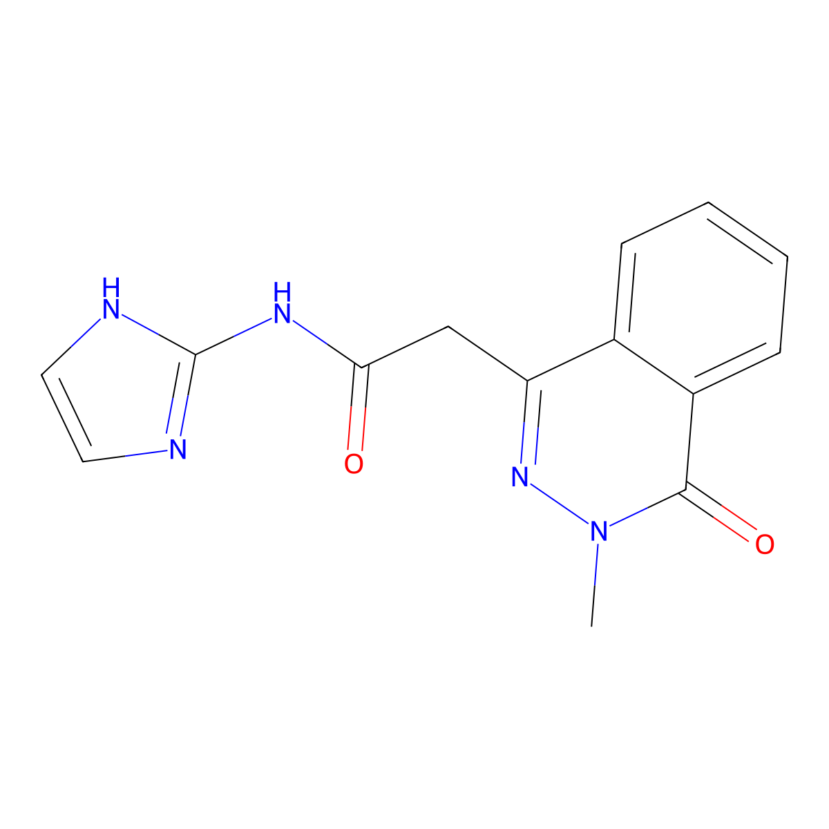 N-(1H-imidazol-2-yl)-2-(3-methyl-4-oxo-3,4-dihydrophthalazin-1-yl)acetamide molecular structure, CAS 1401591-04-5
