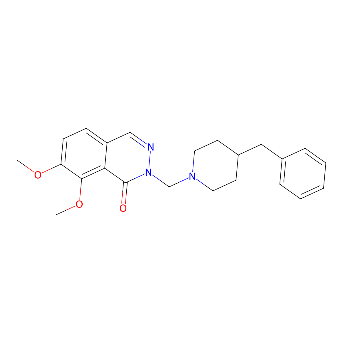 2-[(4-benzylpiperidin-1-yl)methyl]-7,8-dimethoxyphthalazin-1(2H)-one molecular structure, CAS 1401591-36-3