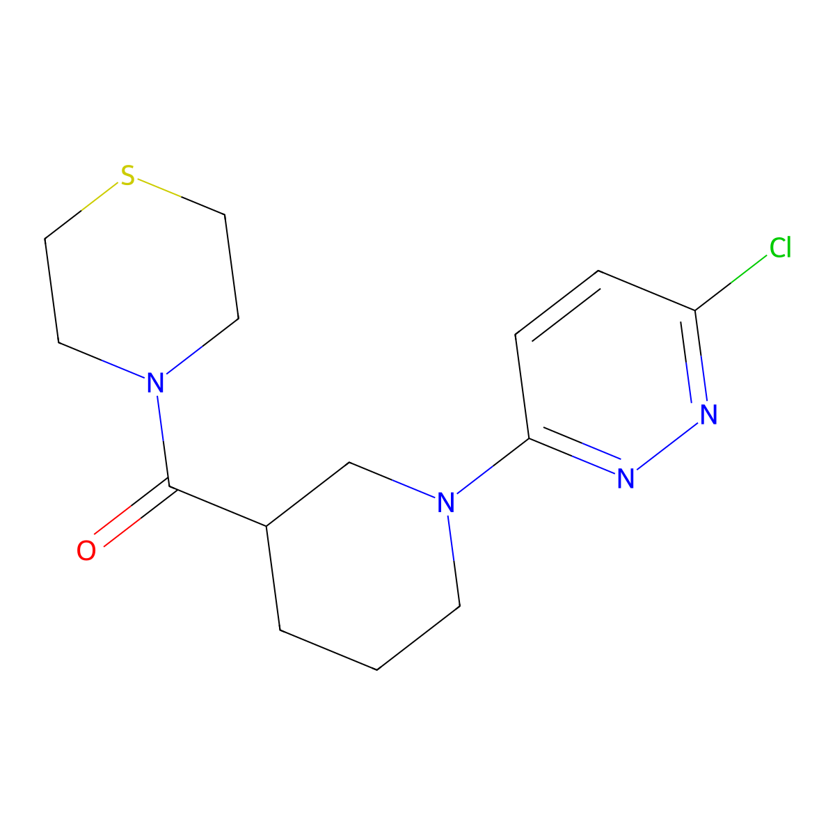 [1-(6-Chloropyridazin-3-yl)piperidin-3-yl](thiomorpholin-4-yl)methanone molecular structure, CAS 1401591-74-9