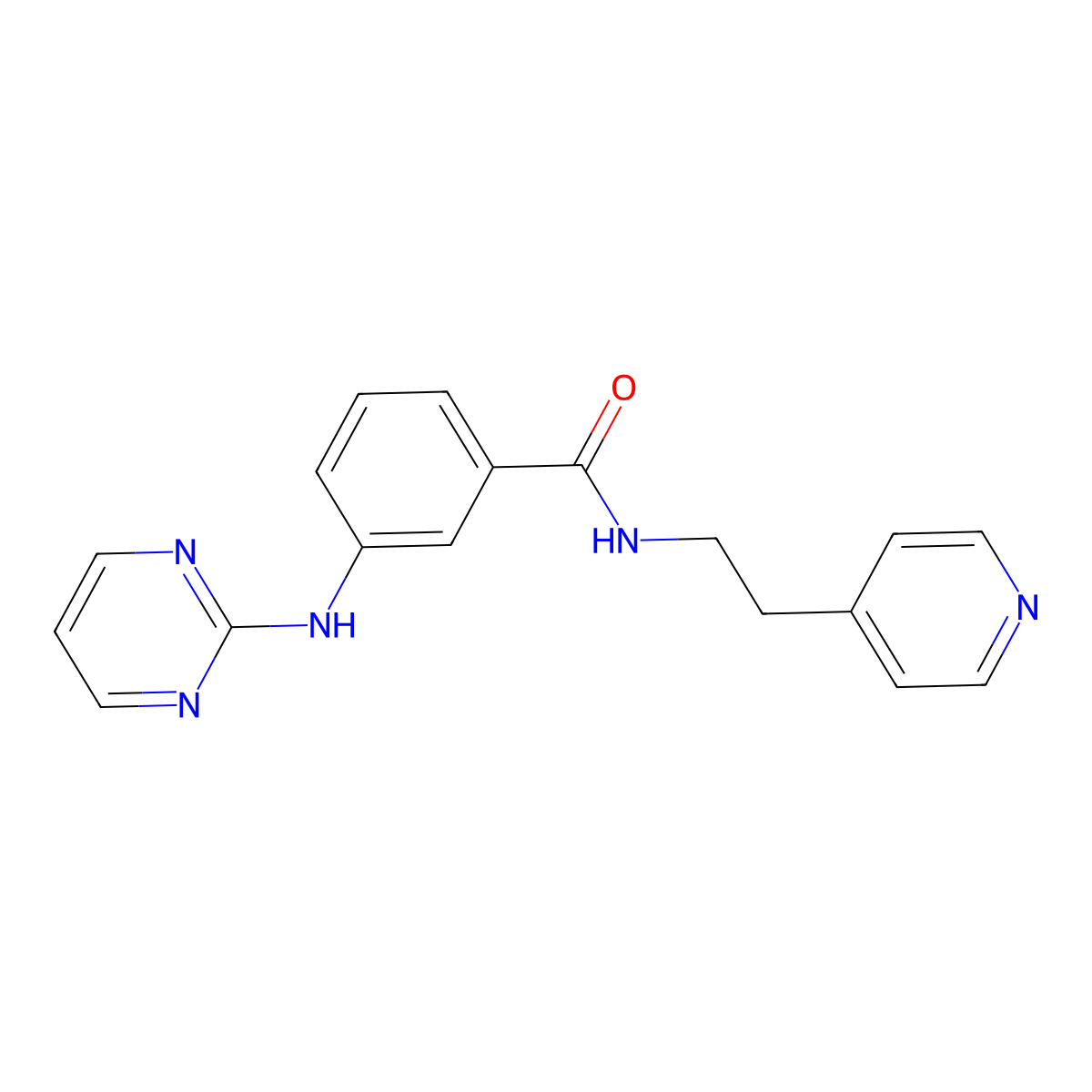 N-[2-(4-pyridyl)ethyl]-3-(2-pyrimidinylamino)benzamide molecular structure, CAS 1401592-58-2