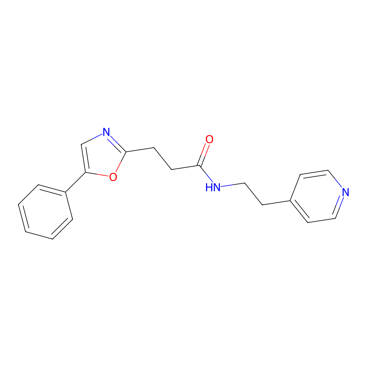 3-(5-phenyl-1,3-oxazol-2-yl)-N-[2-(pyridin-4-yl)ethyl]propanamide molecular structure, CAS 1401592-88-8