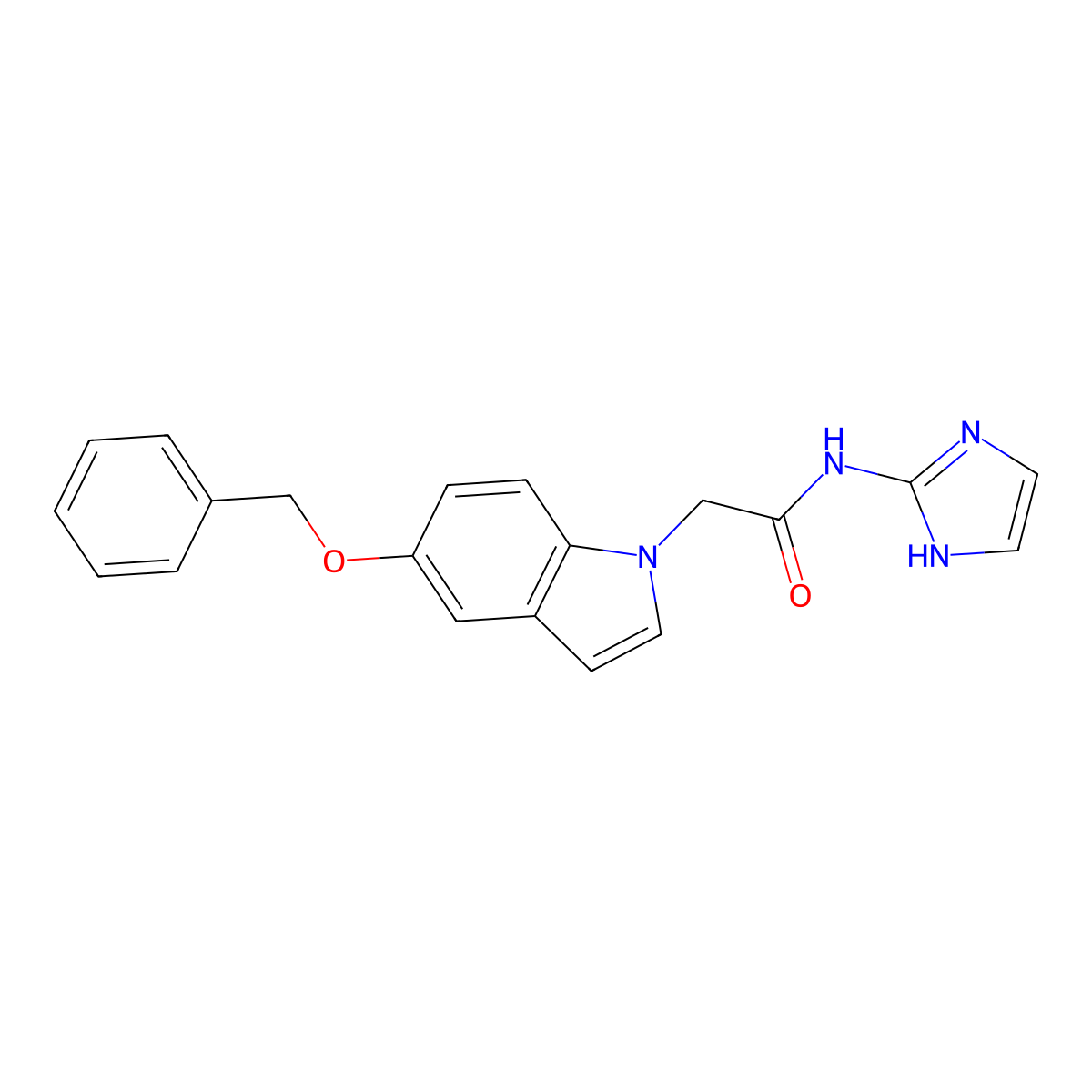 2-[5-(benzyloxy)-1H-indol-1-yl]-N-(1H-imidazol-2-yl)acetamide molecular structure, CAS 1401593-36-9