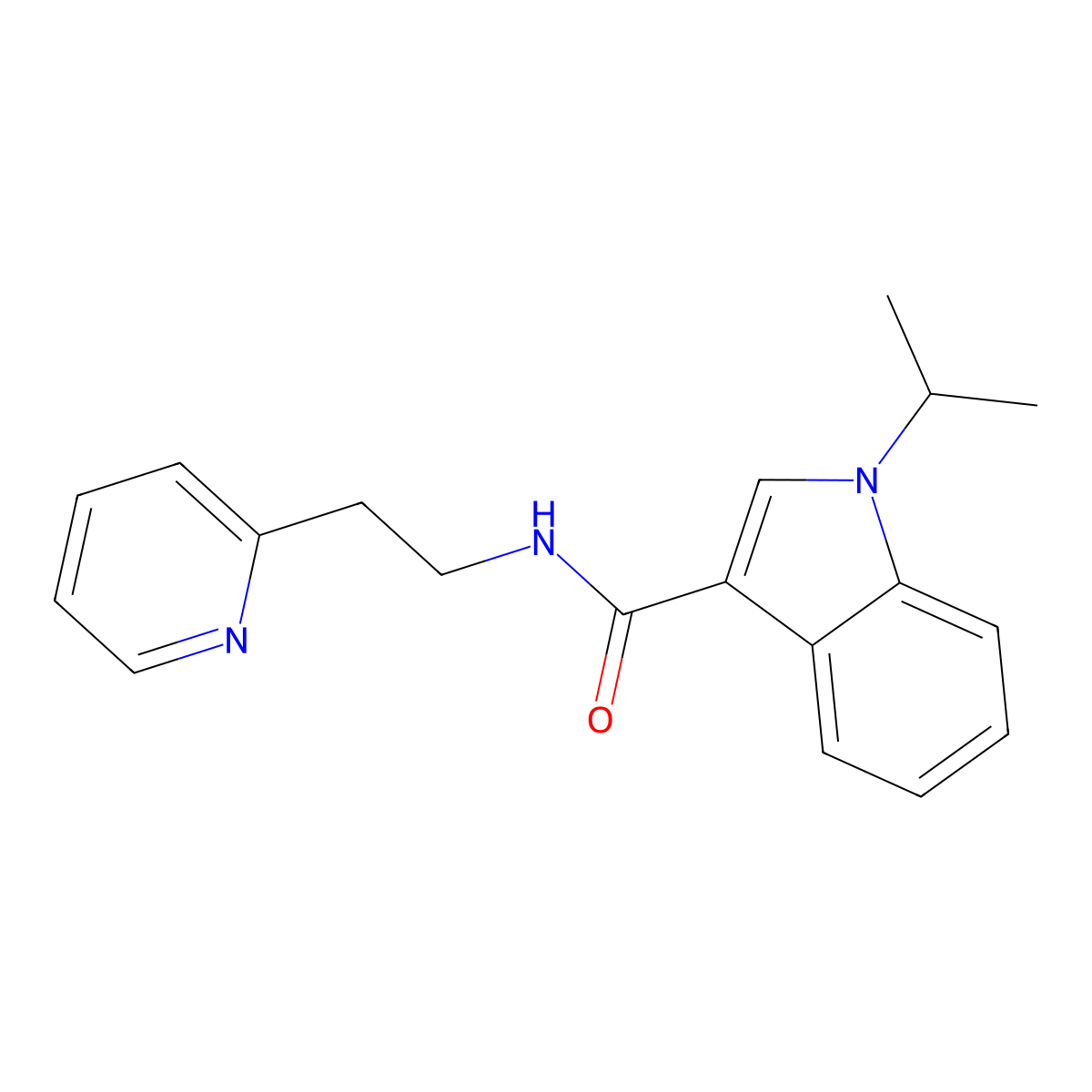 1-isopropyl-N-[2-(2-pyridyl)ethyl]-1H-indole-3-carboxamide molecular structure, CAS 1401593-71-2