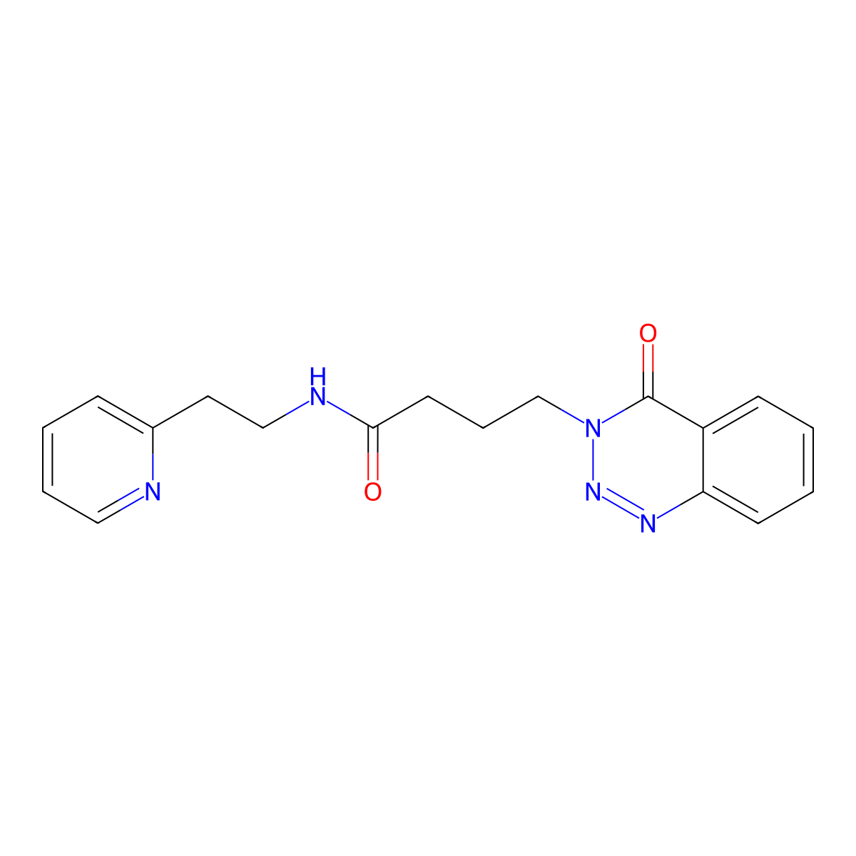 4-(4-oxo-1,2,3-benzotriazin-3(4H)-yl)-N-[2-(pyridin-2-yl)ethyl]butanamide molecular structure, CAS 1401593-76-7