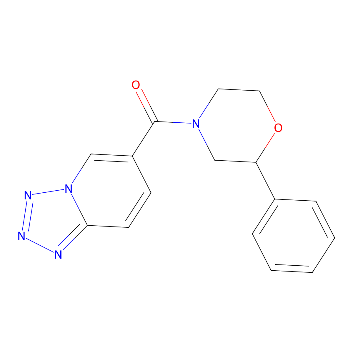 (2-Phenylmorpholin-4-yl)(tetrazolo[1,5-a]pyridin-6-yl)methanone molecular structure, CAS 1401594-54-4