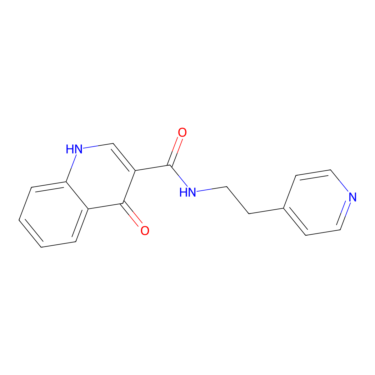 4-hydroxy-N-(2-(pyridin-4-yl)ethyl)quinoline-3-carboxamide molecular structure, CAS 1401594-81-7