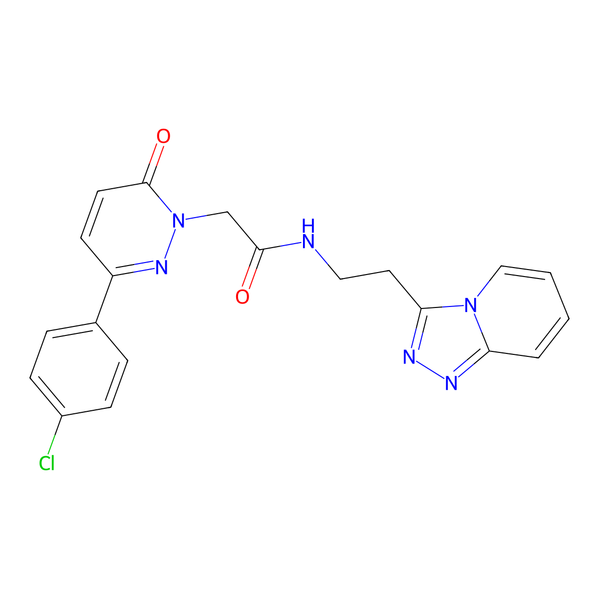 2-[3-(4-chlorophenyl)-6-oxopyridazin-1(6H)-yl]-N-[2-([1,2,4]triazolo[4,3-a]pyridin-3-yl)ethyl]acetamide molecular structure, CAS 1401595-18-3