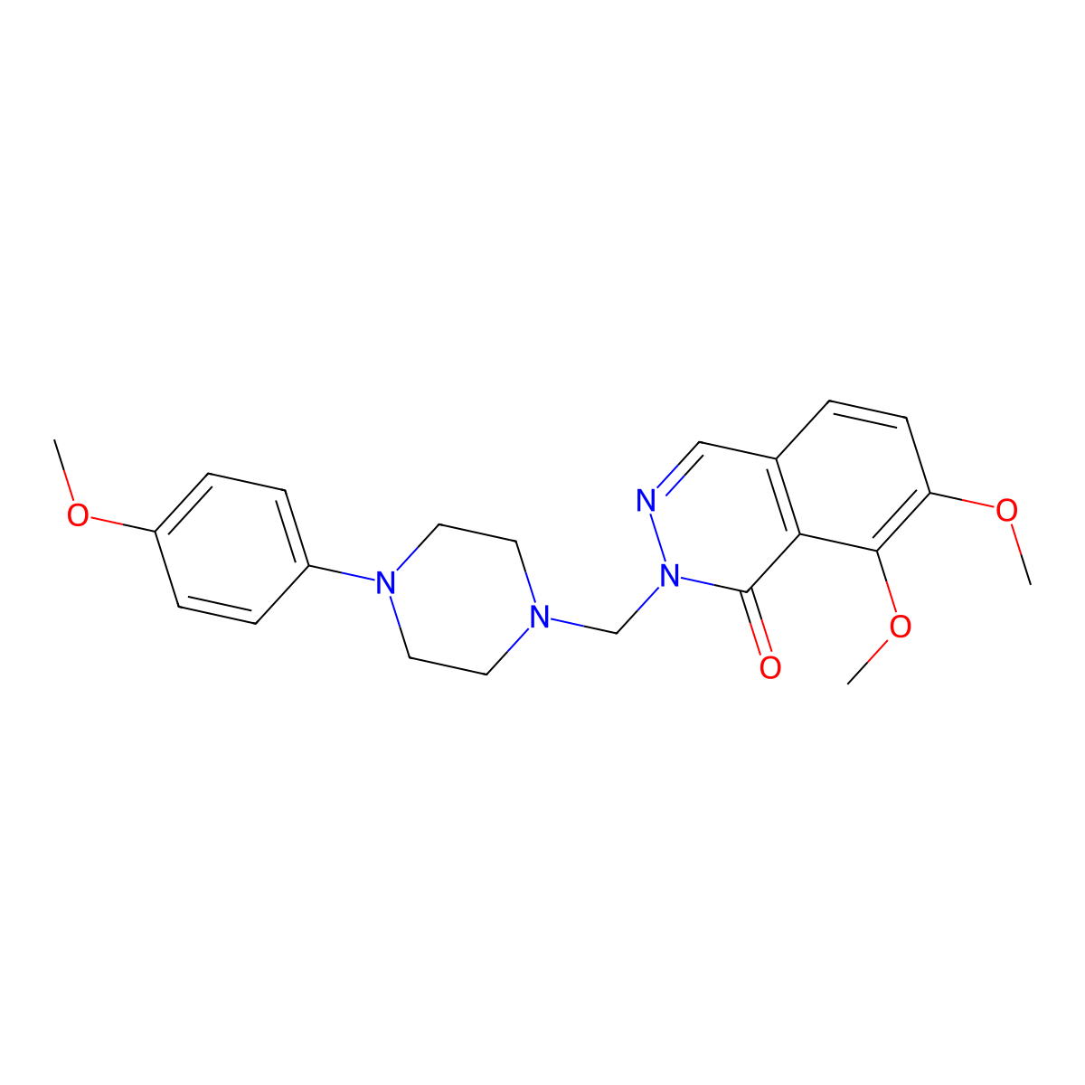 7,8-dimethoxy-2-{[4-(4-methoxyphenyl)piperazin-1-yl]methyl}phthalazin-1(2H)-one molecular structure, CAS 1401595-47-8