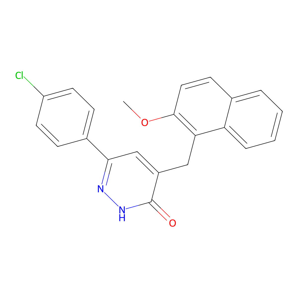 6-(4-Chlorophenyl)-4-[(2-methoxynaphthalen-1-yl)methyl]pyridazin-3-ol molecular structure, CAS 1401595-53-6