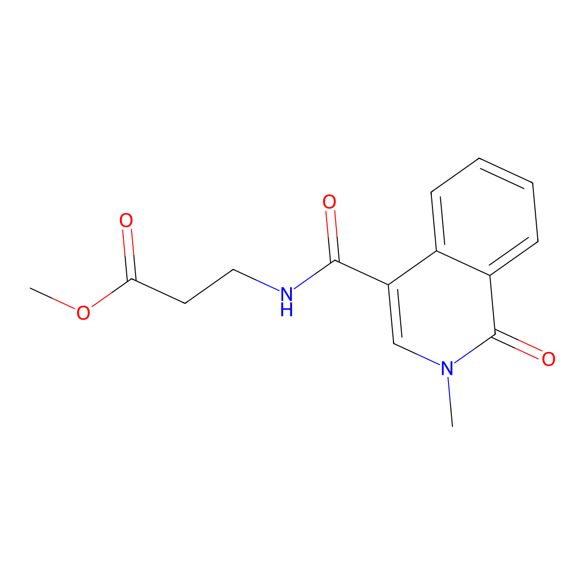methyl N-[(2-methyl-1-oxo-1,2-dihydroisoquinolin-4-yl)carbonyl]-beta-alaninate molecular structure, CAS 1401595-67-2
