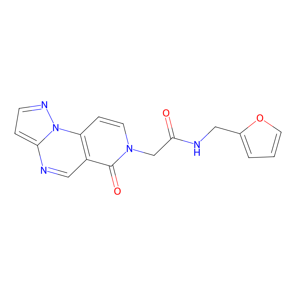 N-(2-furylmethyl)-2-[6-oxopyrazolo[1,5-a]pyrido[3,4-e]pyrimidin-7(6H)-yl]acetamide molecular structure, CAS 1401595-70-7