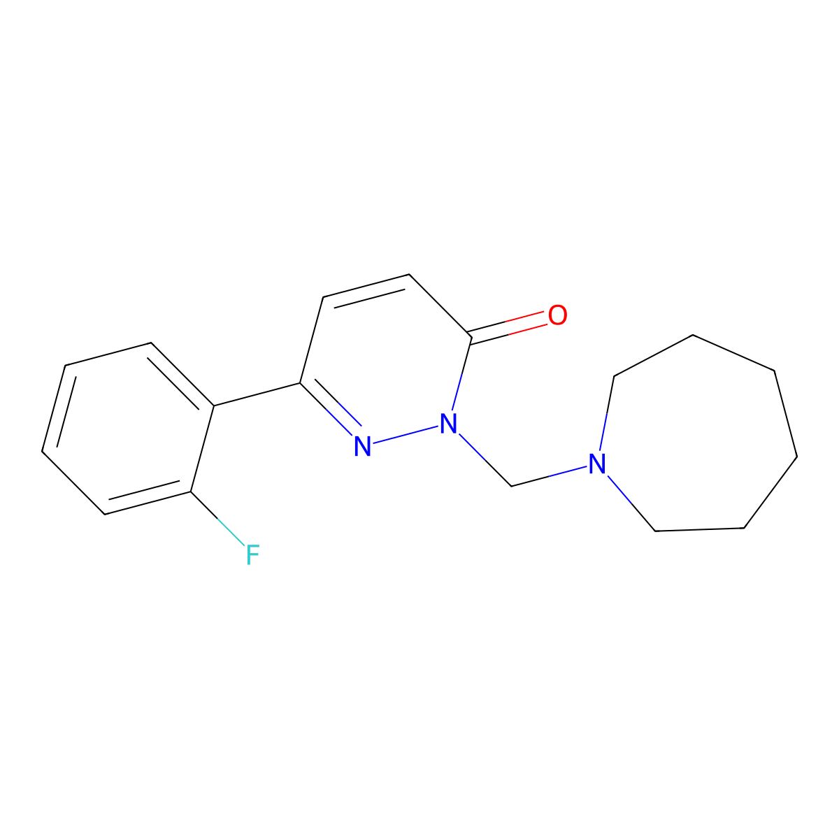 2-(azepan-1-ylmethyl)-6-(2-fluorophenyl)pyridazin-3(2H)-one molecular structure, CAS 1401596-39-1