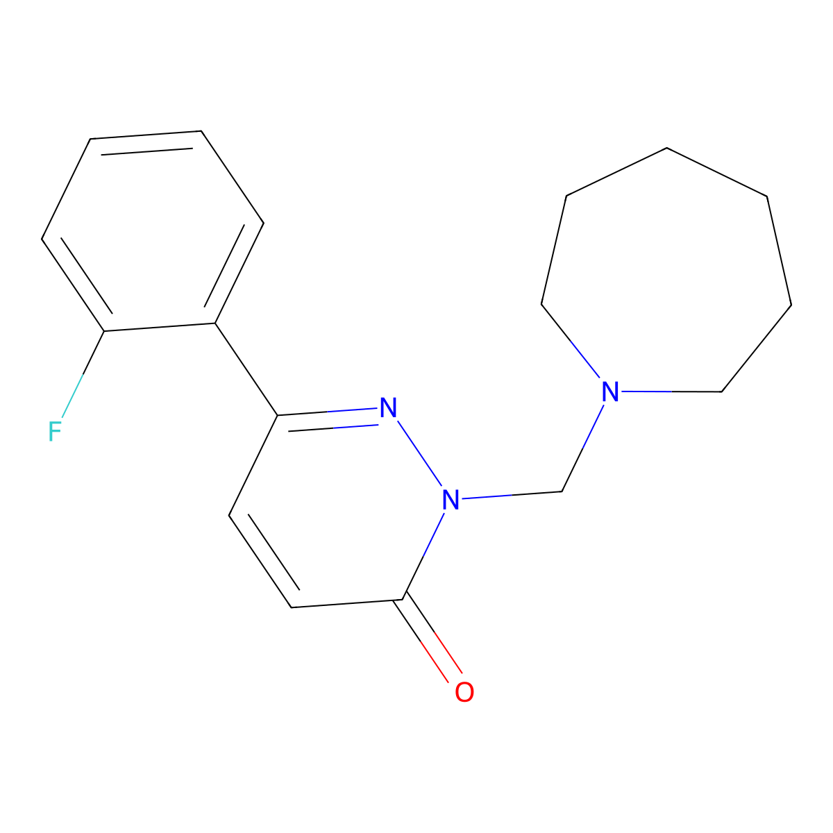 2-(azepan-1-ylmethyl)-6-(2-fluorophenyl)pyridazin-3(2H)-one molecular structure, CAS 1401596-39-1