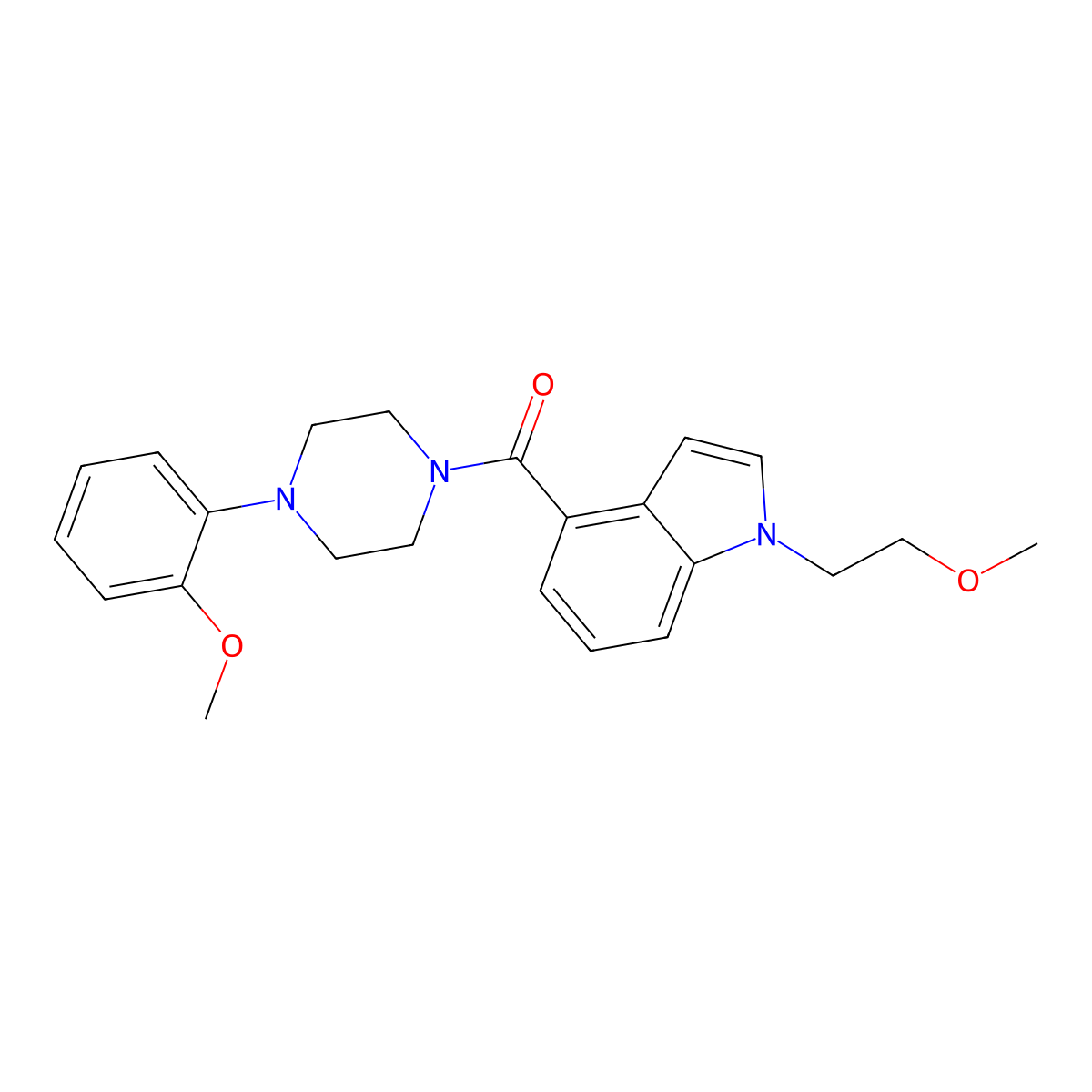 [1-(2-methoxyethyl)-1H-indol-4-yl][4-(2-methoxyphenyl)piperazin-1-yl]methanone molecular structure, CAS 1401596-49-3