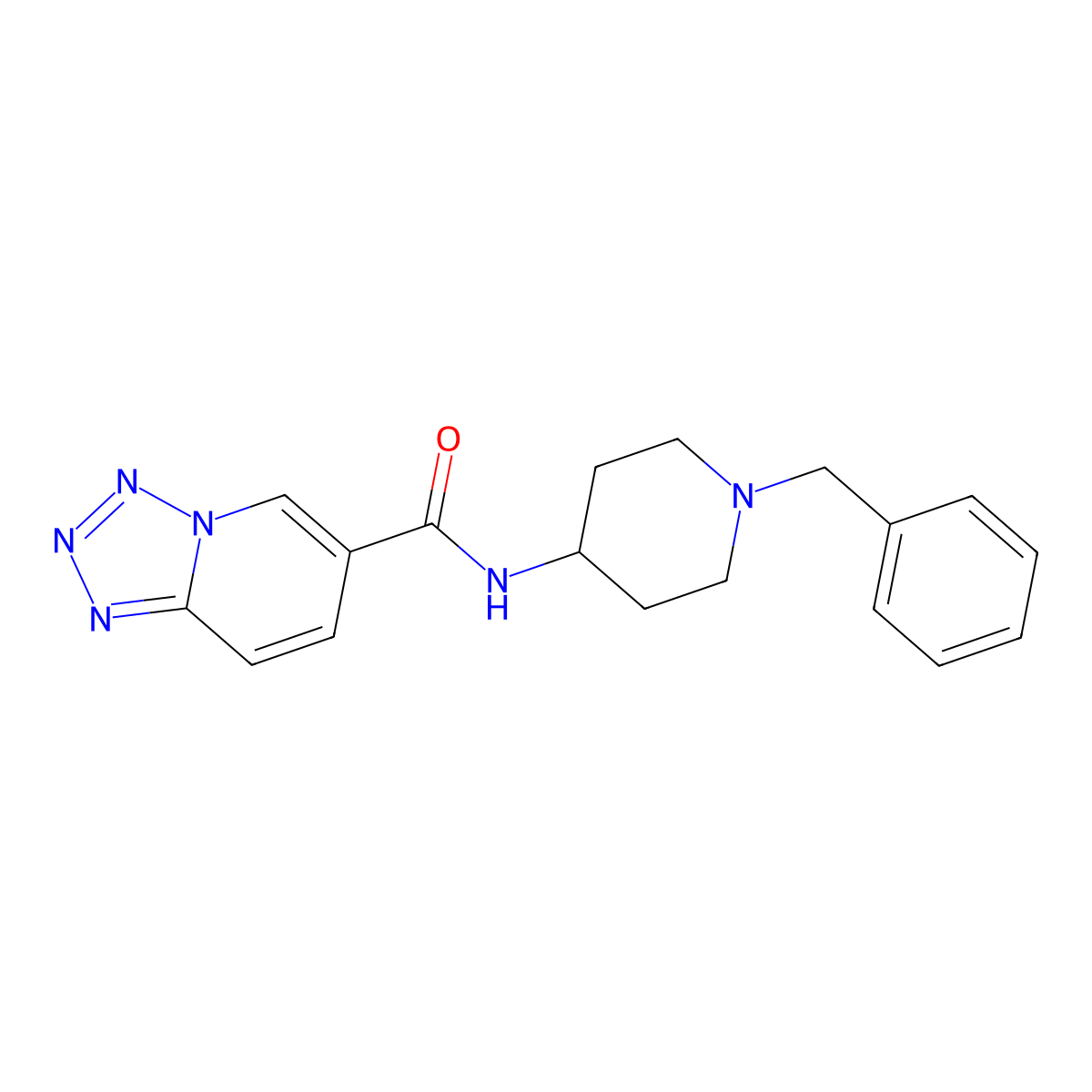 N-(1-benzylpiperidin-4-yl)tetrazolo[1,5-a]pyridine-6-carboxamide molecular structure, CAS 1401596-92-6